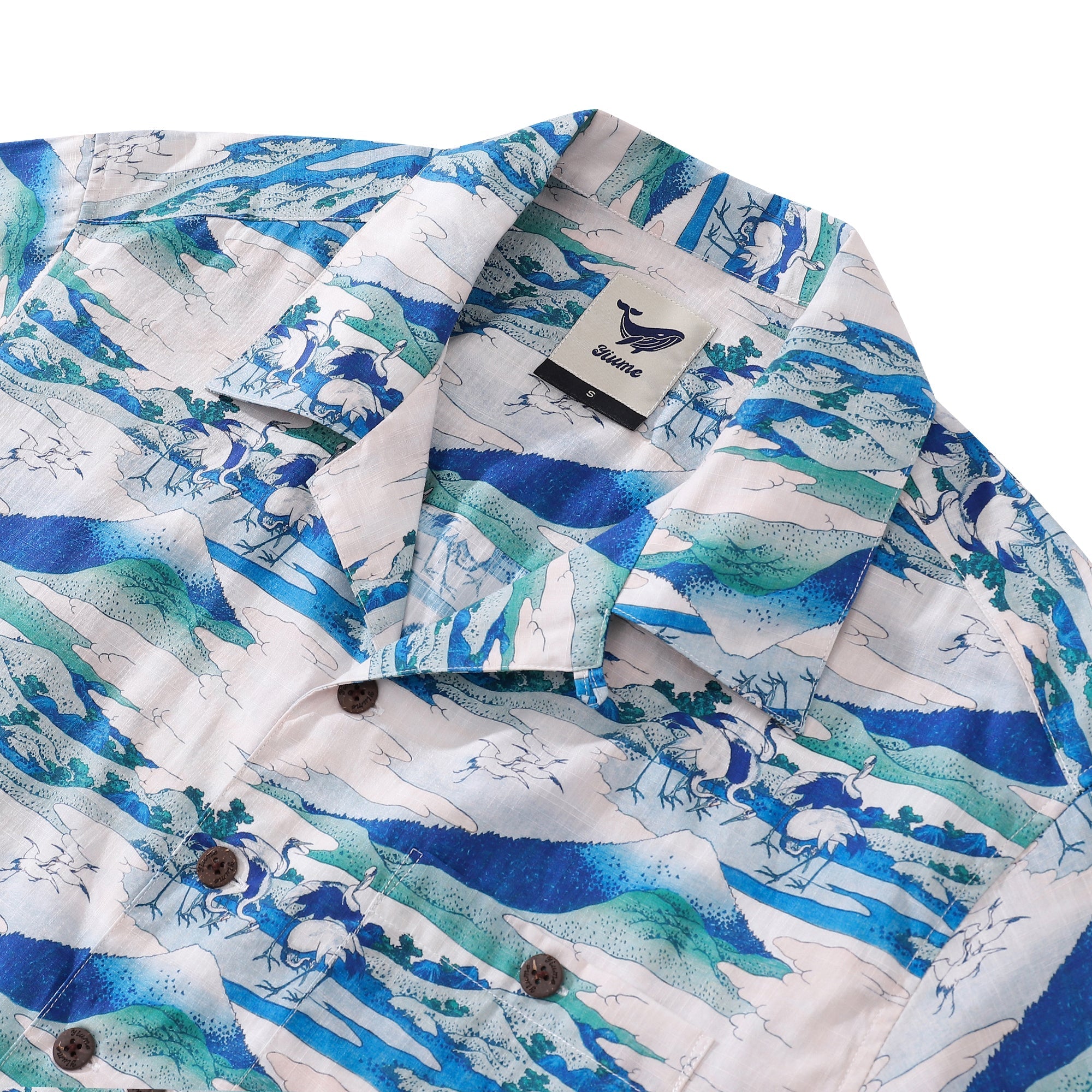 Hawaiian Shirt For Men Umezawa Manor in Sagami Province Shirt Camp Collar 100% Cotton By Amy