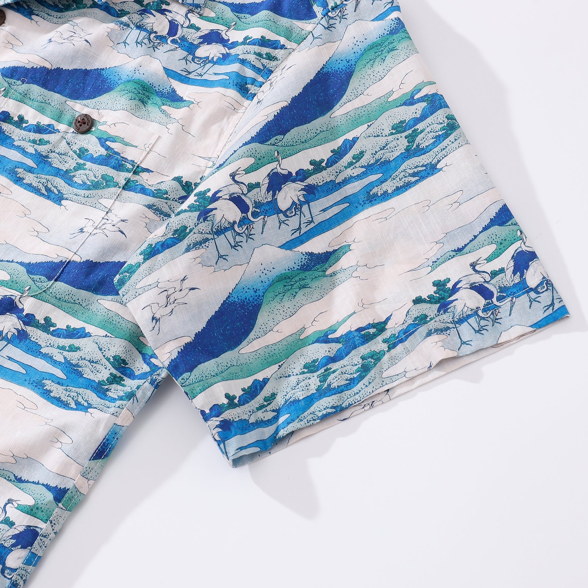 Hawaiian Shirt For Men Umezawa Manor in Sagami Province Shirt Camp Collar 100% Cotton By Amy