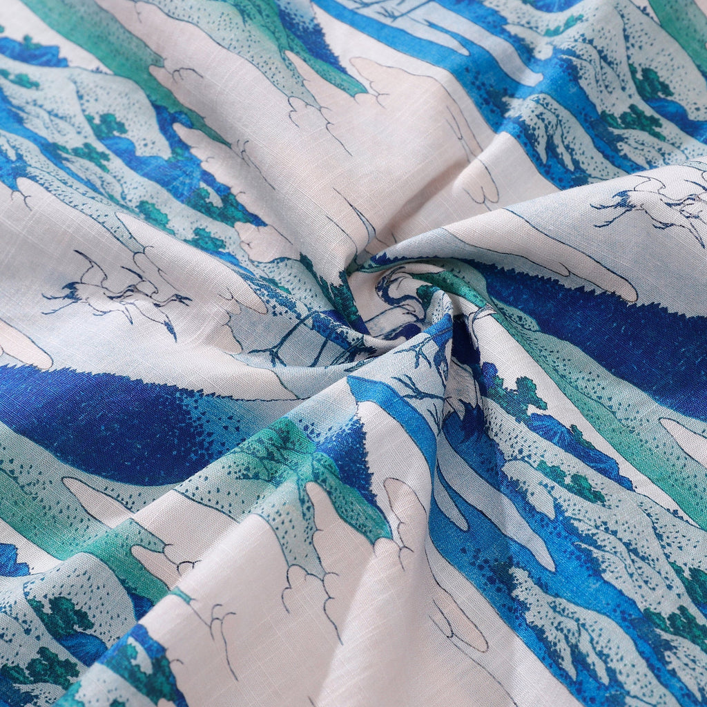 Hawaiian Shirt For Men Umezawa Manor in Sagami Province Shirt Camp Collar 100% Cotton By Amy