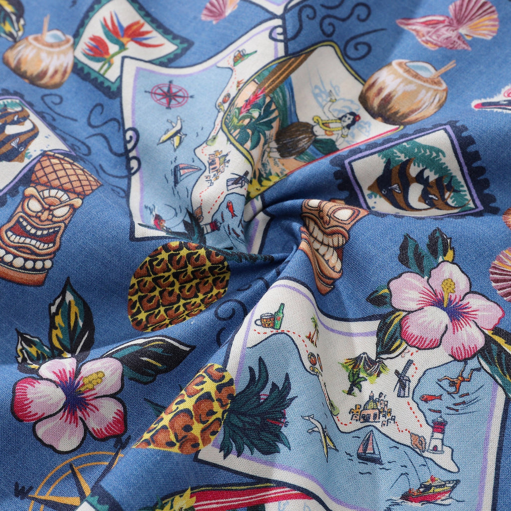 Men's 1970s Vintage Hawaiian Shirt Button-down Short Sleeve Aloha Beach Shirt By Amy