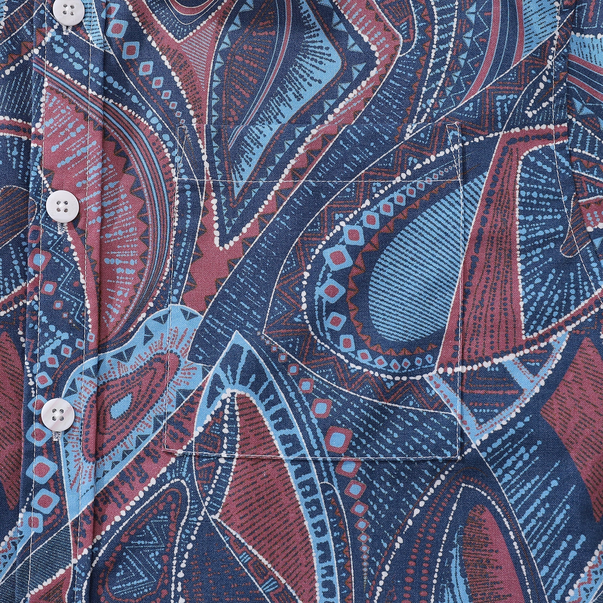 1970s Vintage Men's Hawaiian Shirt Abstract City Print Button-down Short Sleeve Aloha Shirt By Amy