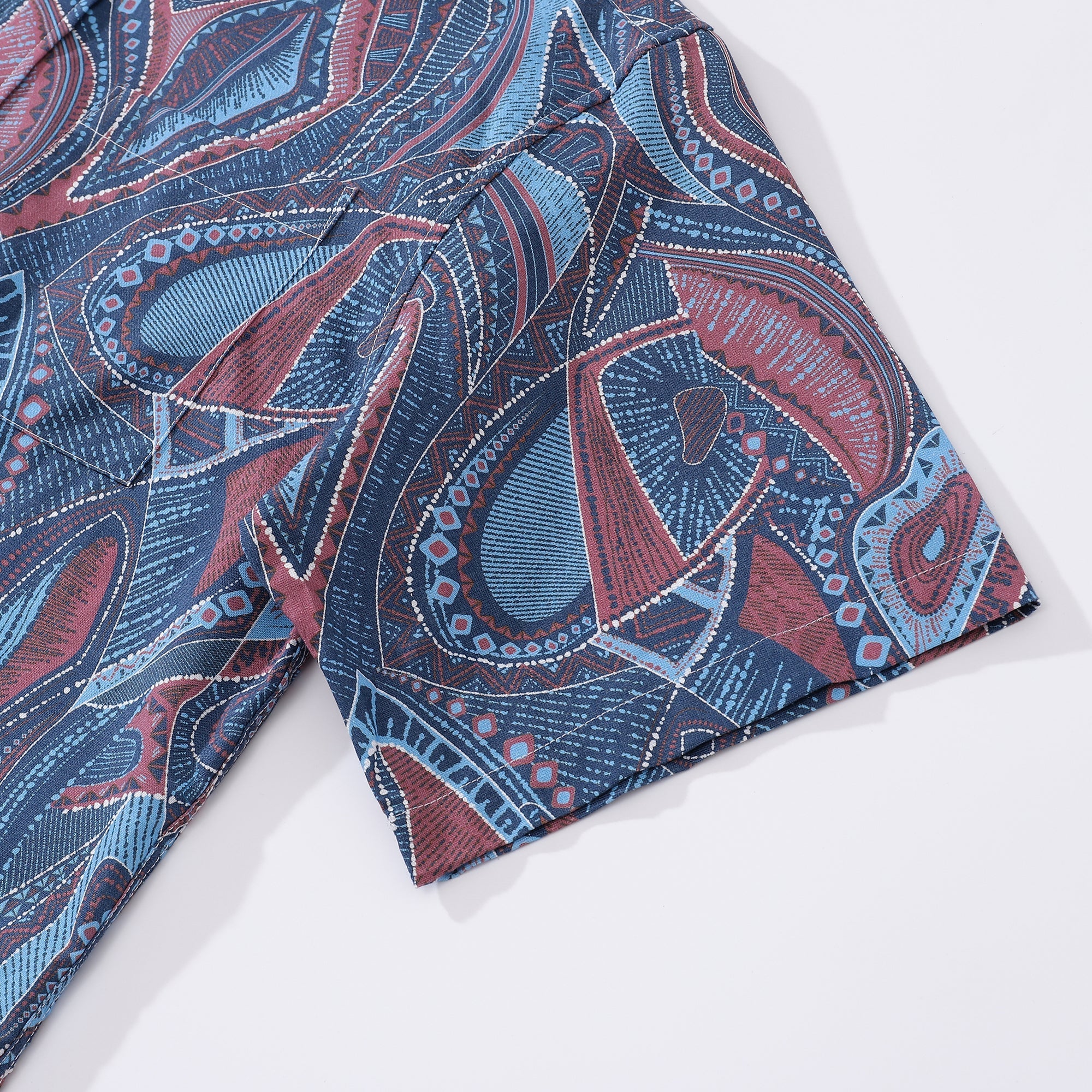1970s Vintage Men's Hawaiian Shirt Abstract City Print Button-down Short Sleeve Aloha Shirt By Amy