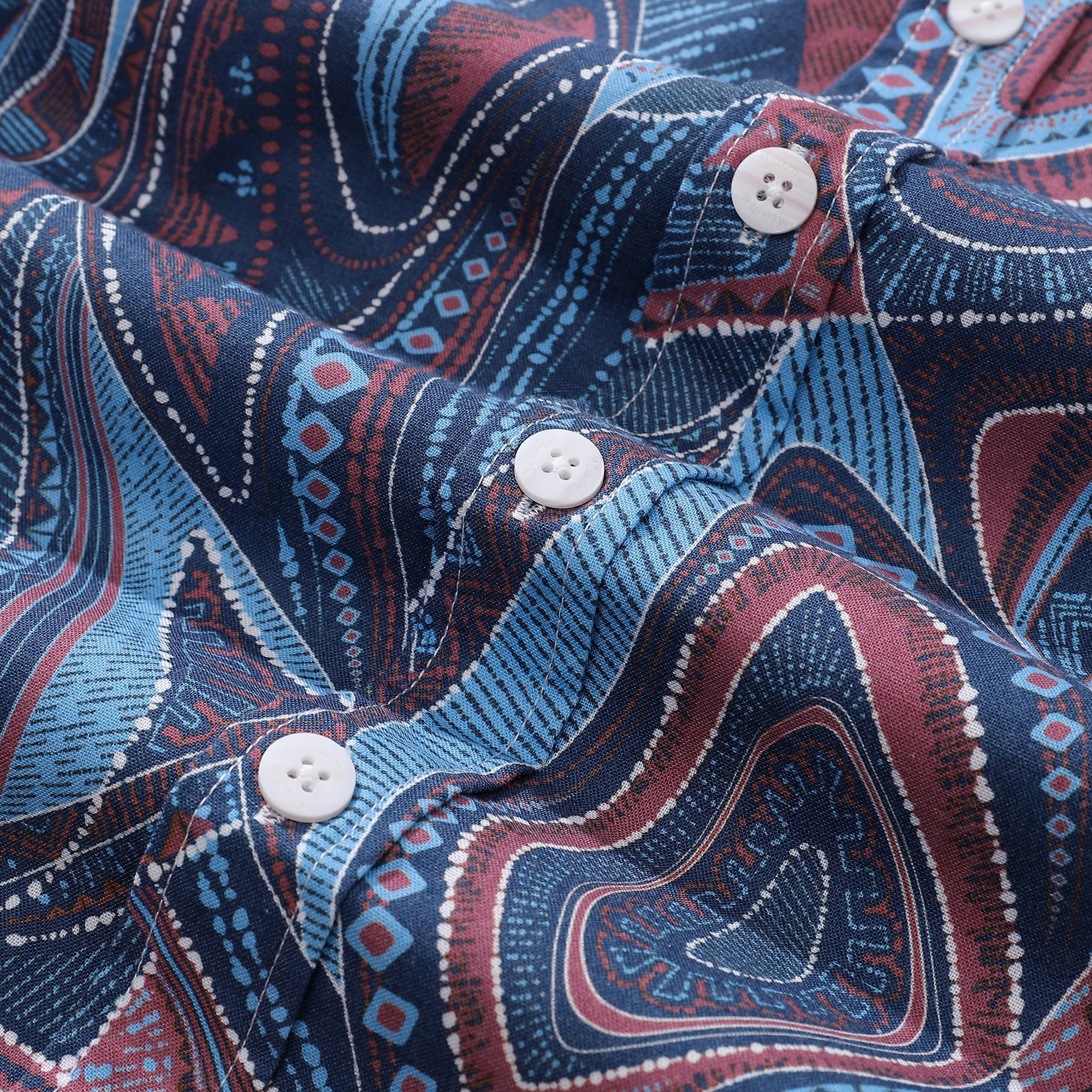 1970s Vintage Men's Hawaiian Shirt Abstract City Print Button-down Short Sleeve Aloha Shirt By Amy
