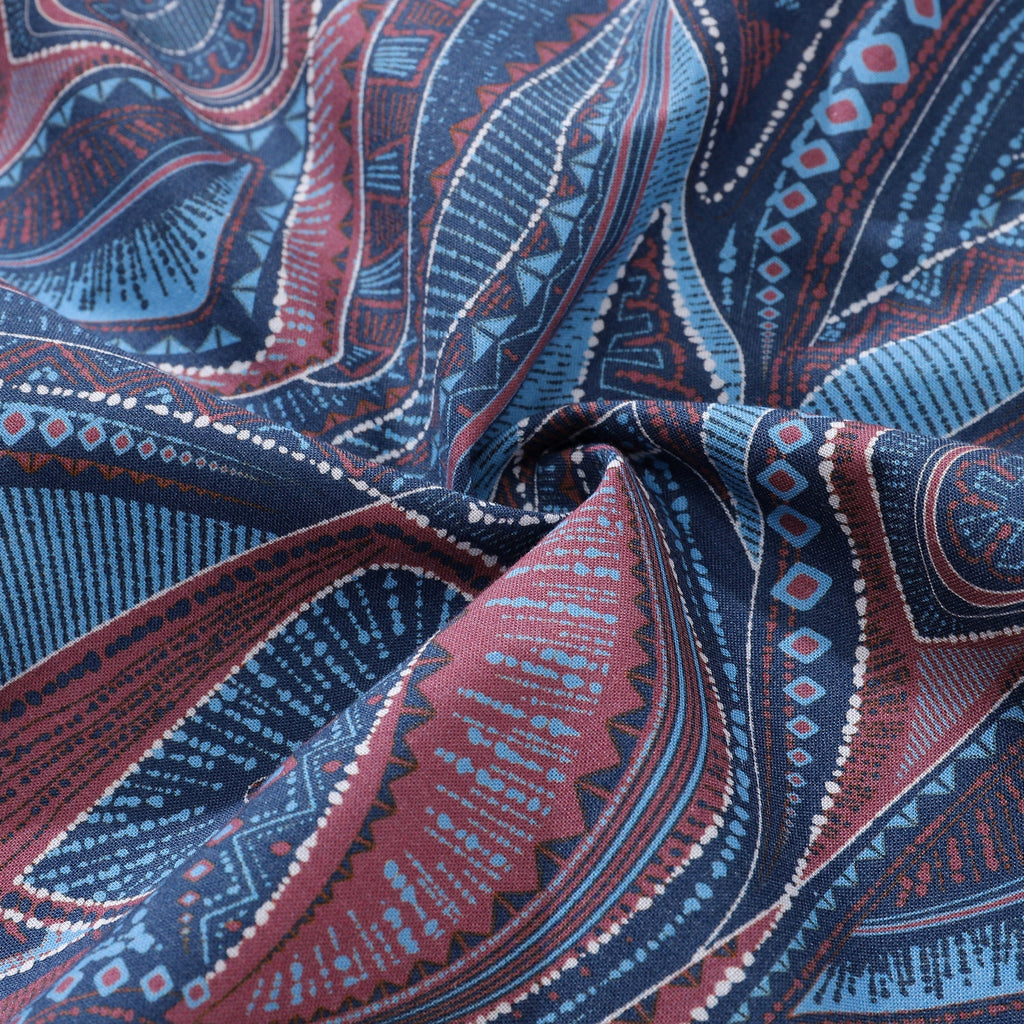 1970s Vintage Men's Hawaiian Shirt Abstract City Print Button-down Short Sleeve Aloha Shirt By Amy