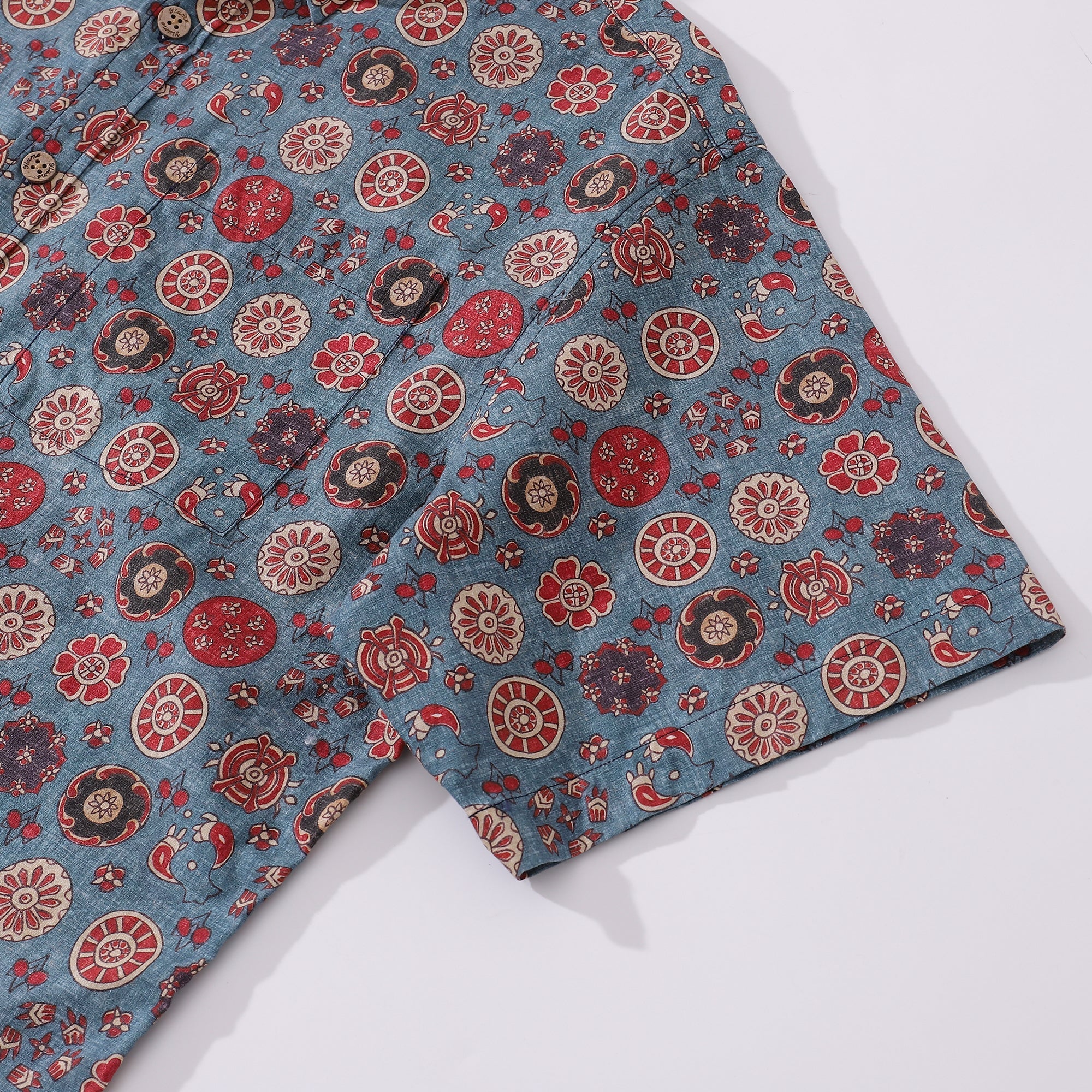 Men's Hawaiian Shirt Rose Waltz Print Cotton Button-down Short Sleeve Aloha Shirt By Cigar
