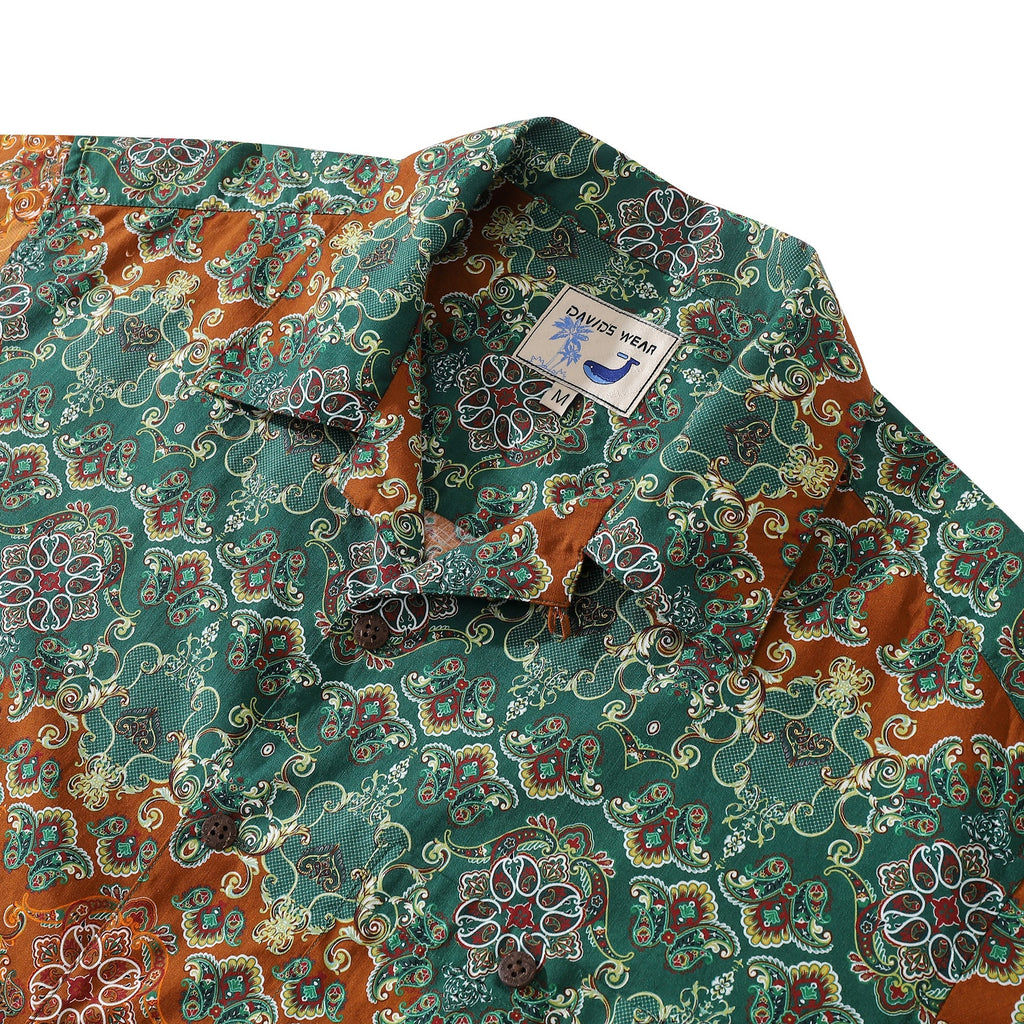 Hawaiian Shirts For Men Vintage Paisley Printed Shirt By Amy