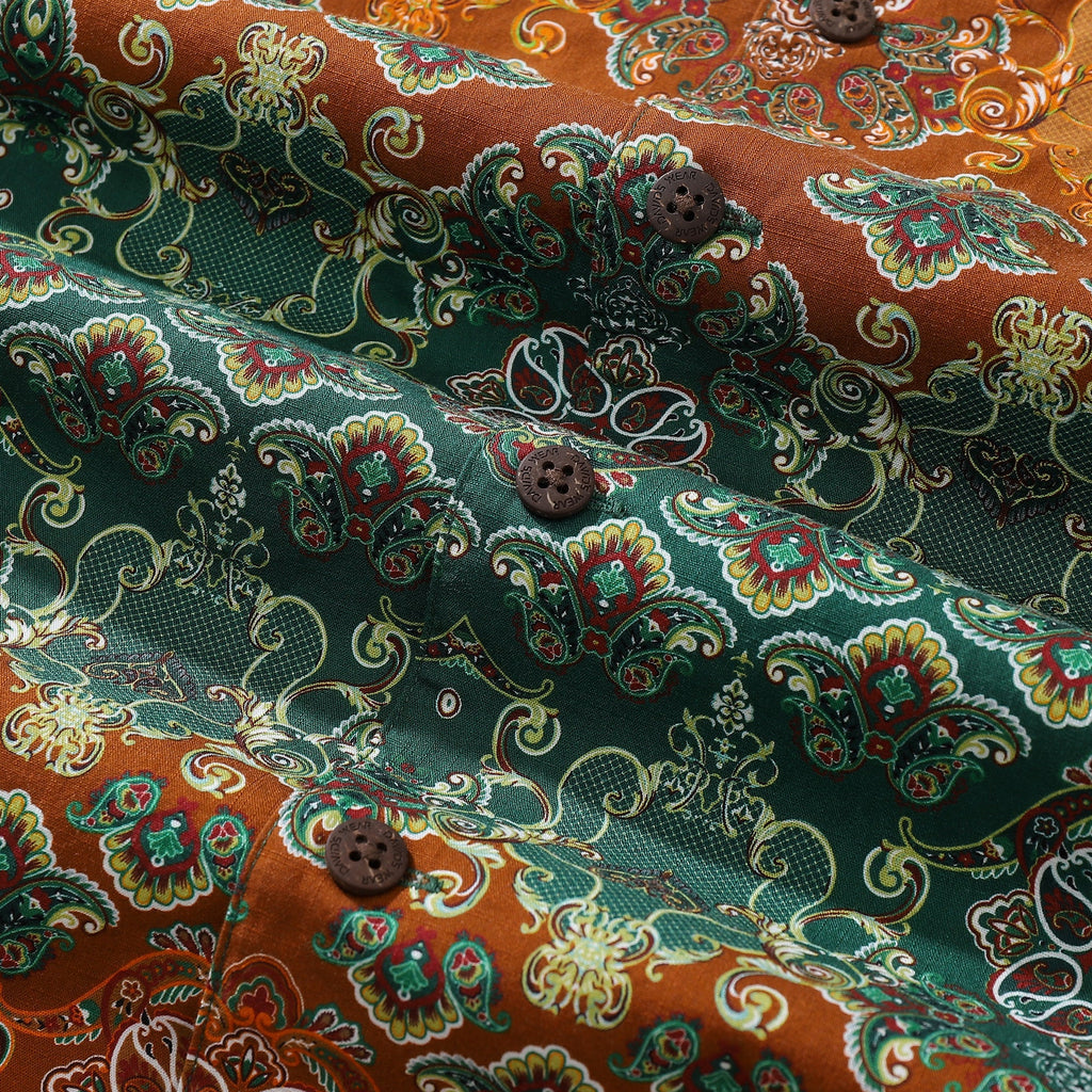 Hawaiian Shirts For Men Vintage Paisley Printed Shirt By Amy