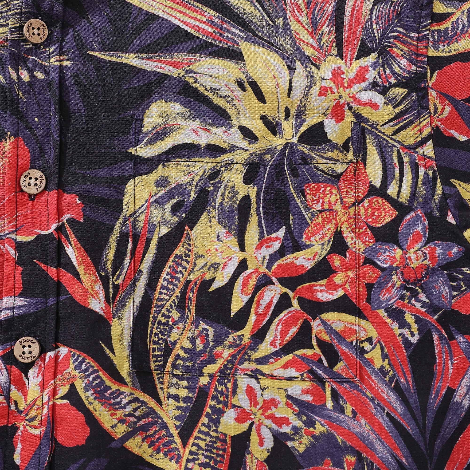 Men's Hawaiian Shirt Summer Night Print Cotton Button-down Short Sleeve Aloha Shirt By Amy