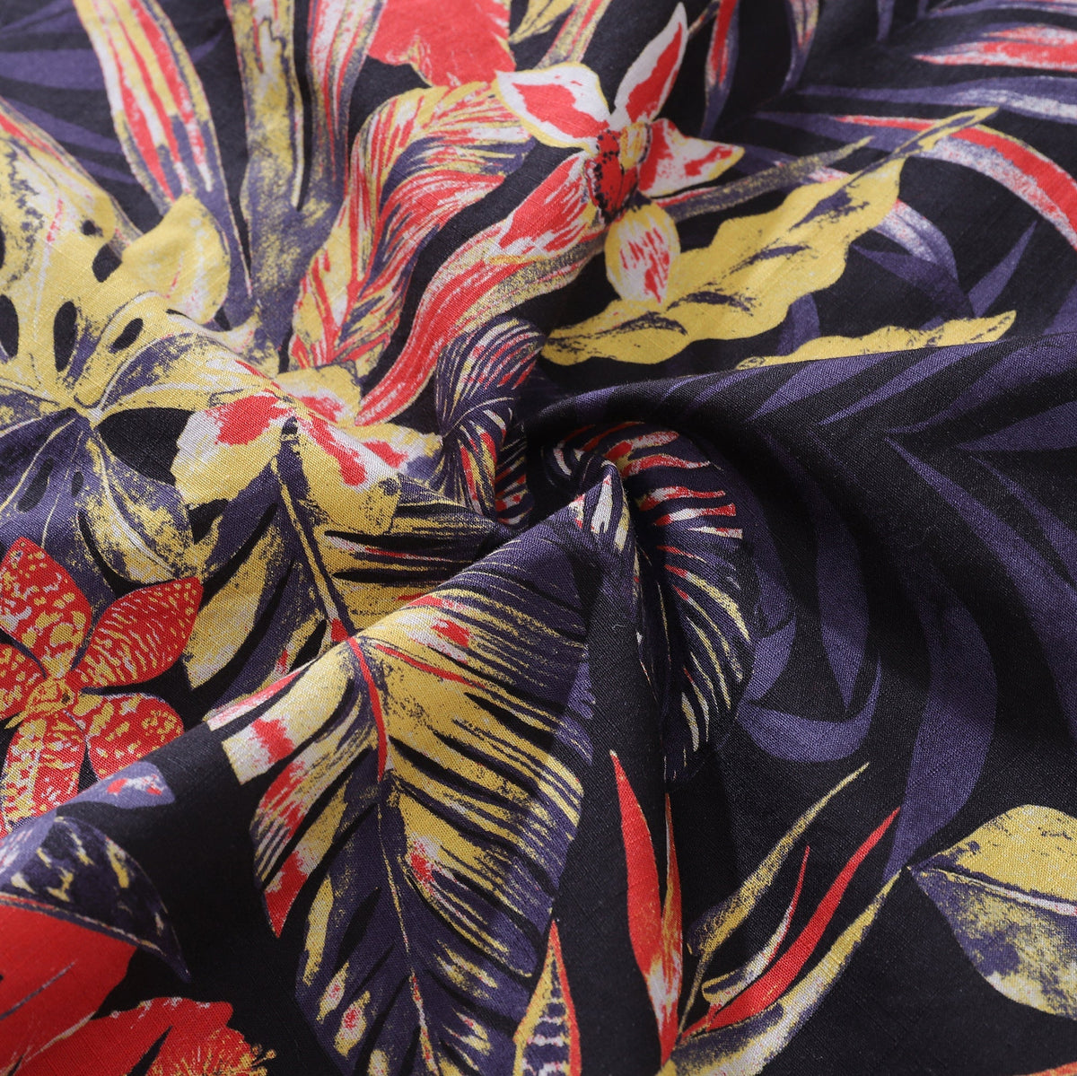 Men's Hawaiian Shirt Summer Night Print Cotton Button-down Short Sleeve Aloha Shirt By Amy