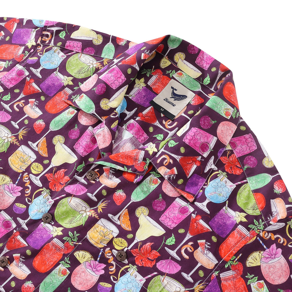 Hawaiian Shirt For Men 1960s Vintage Hello Summe Shirt Camp Collar 100% Cotton By Girija Kulkarni