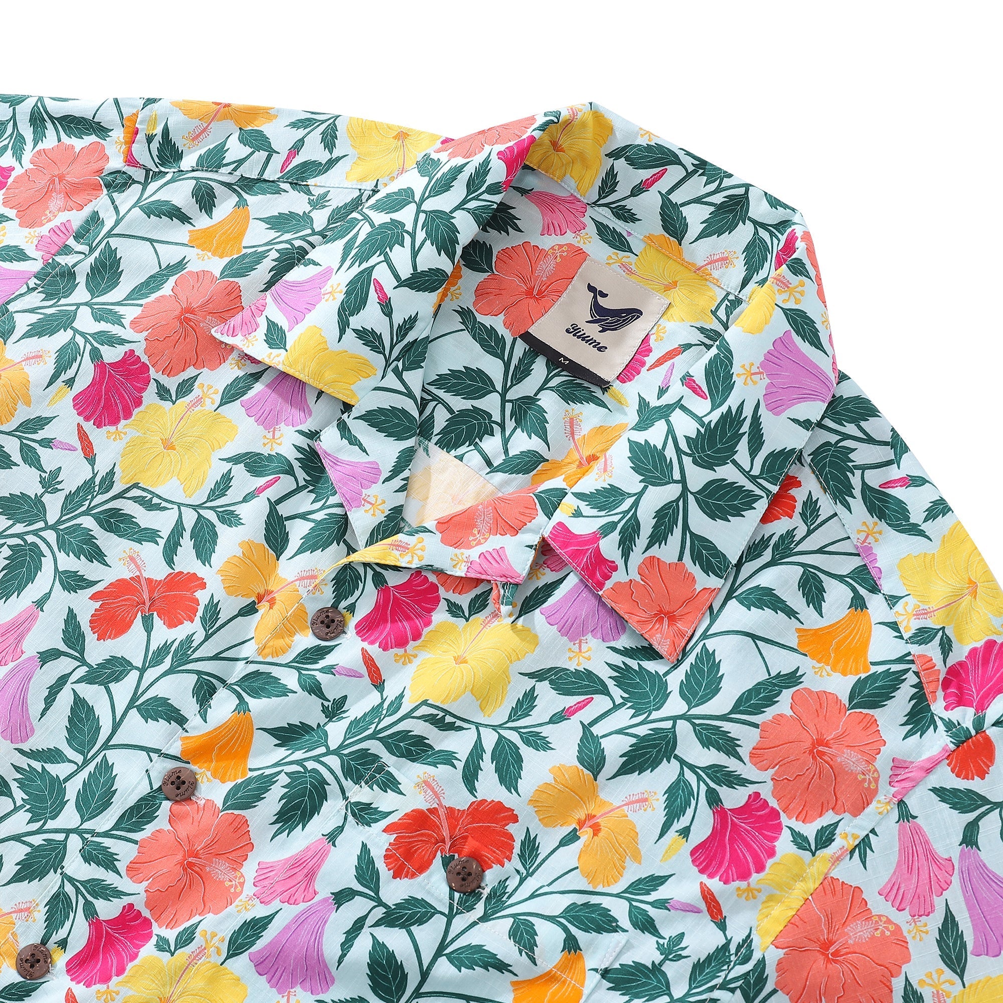 Hawaiian Shirt For Men Rainbow Petals 1940s Vintahe Shirt Camp Collar By Girija Kulkarni