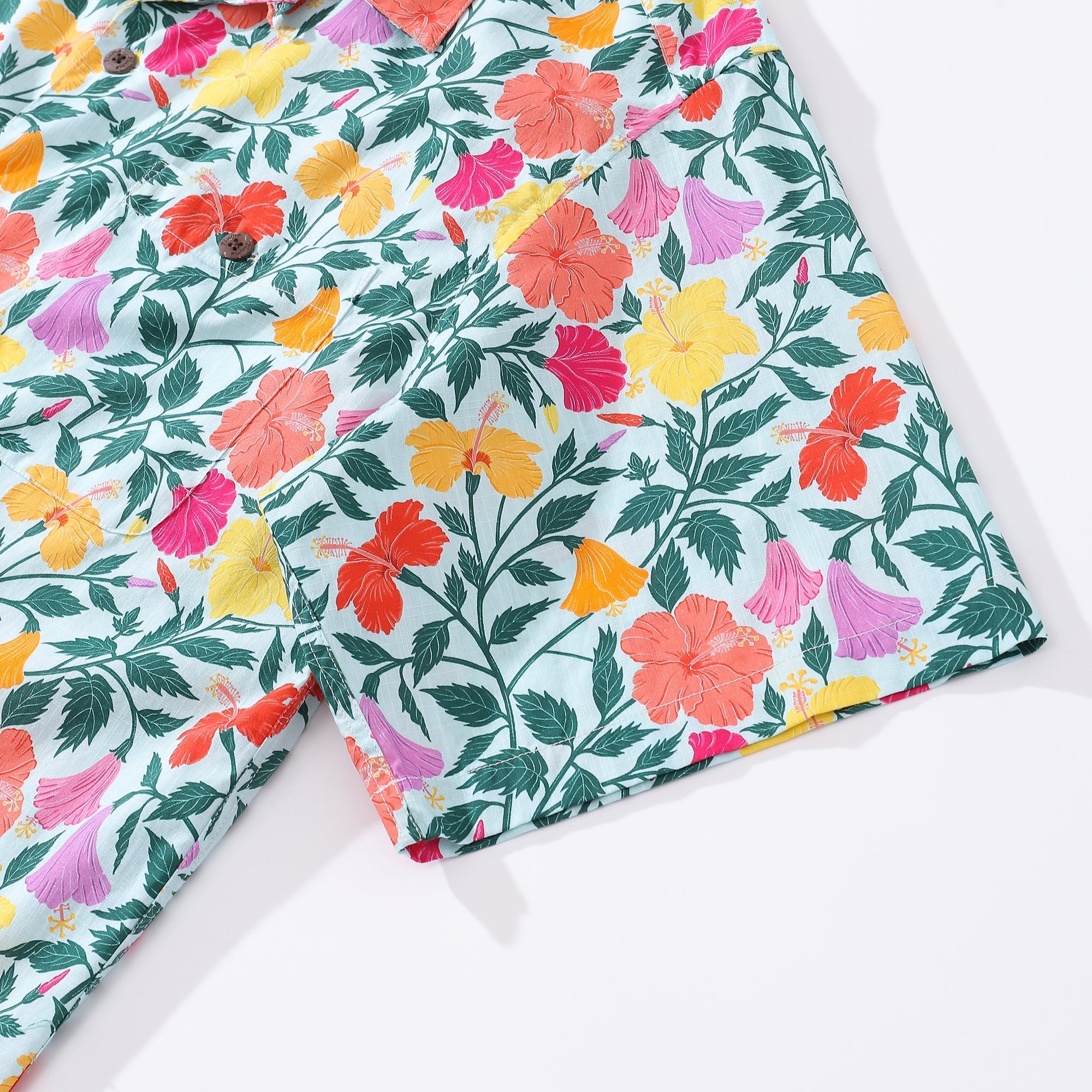 Hawaiian Shirt For Men Rainbow Petals 1940s Vintahe Shirt Camp Collar By Girija Kulkarni