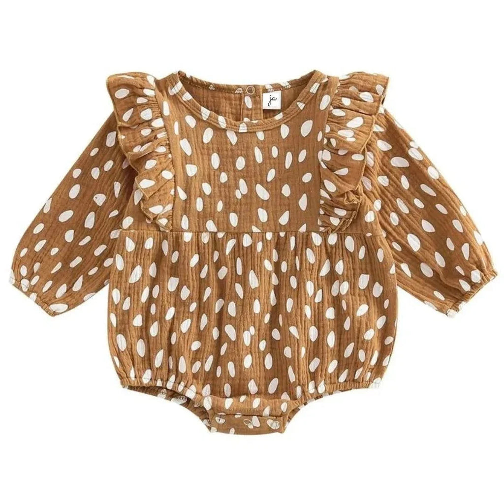 Jennifer Ann Bubble Romper – Fawn | Baby & Toddler One-Piece