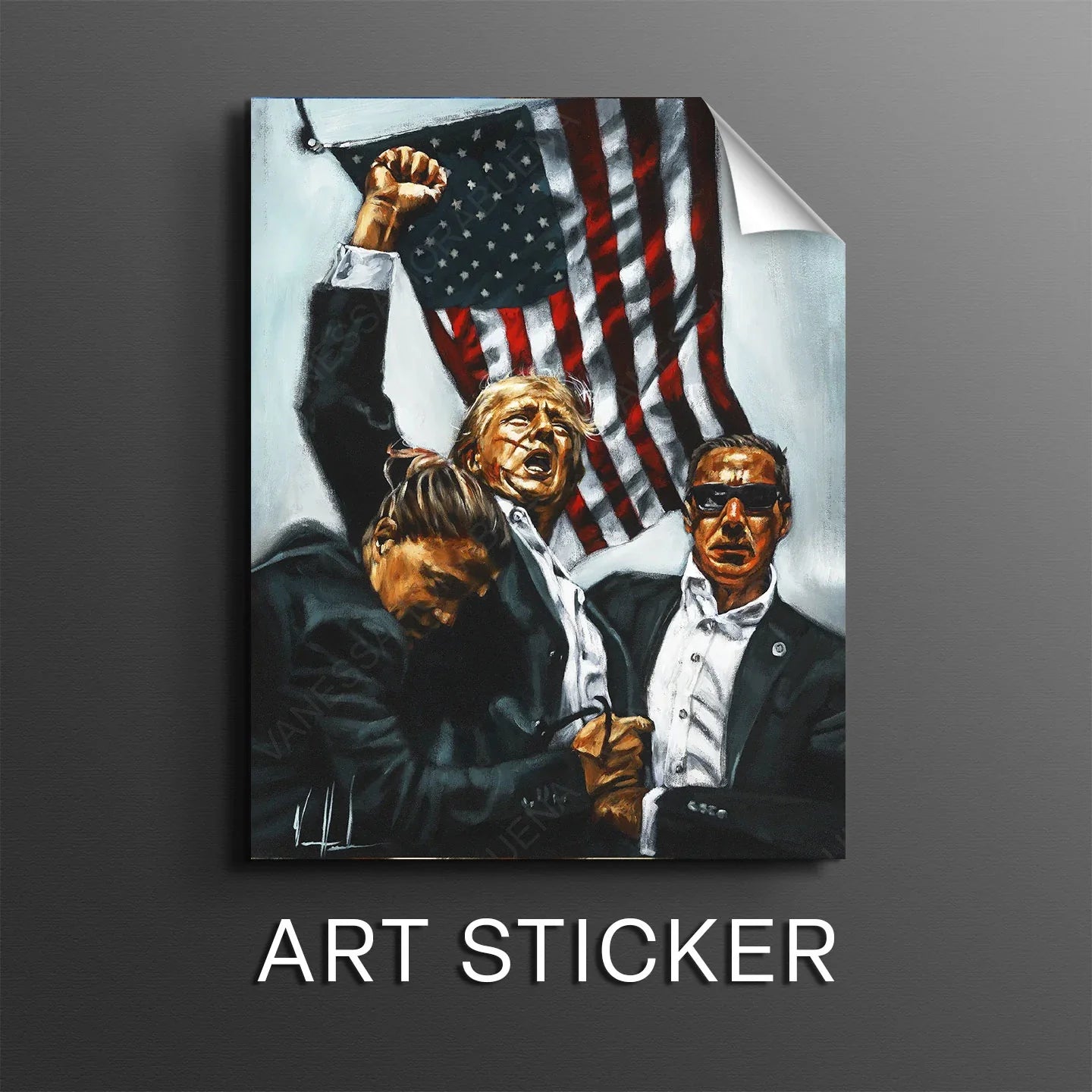 Never Surrender (White Background) - Sticker