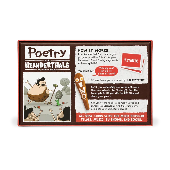 Poetry for Neanderthals Pop Culture Edition