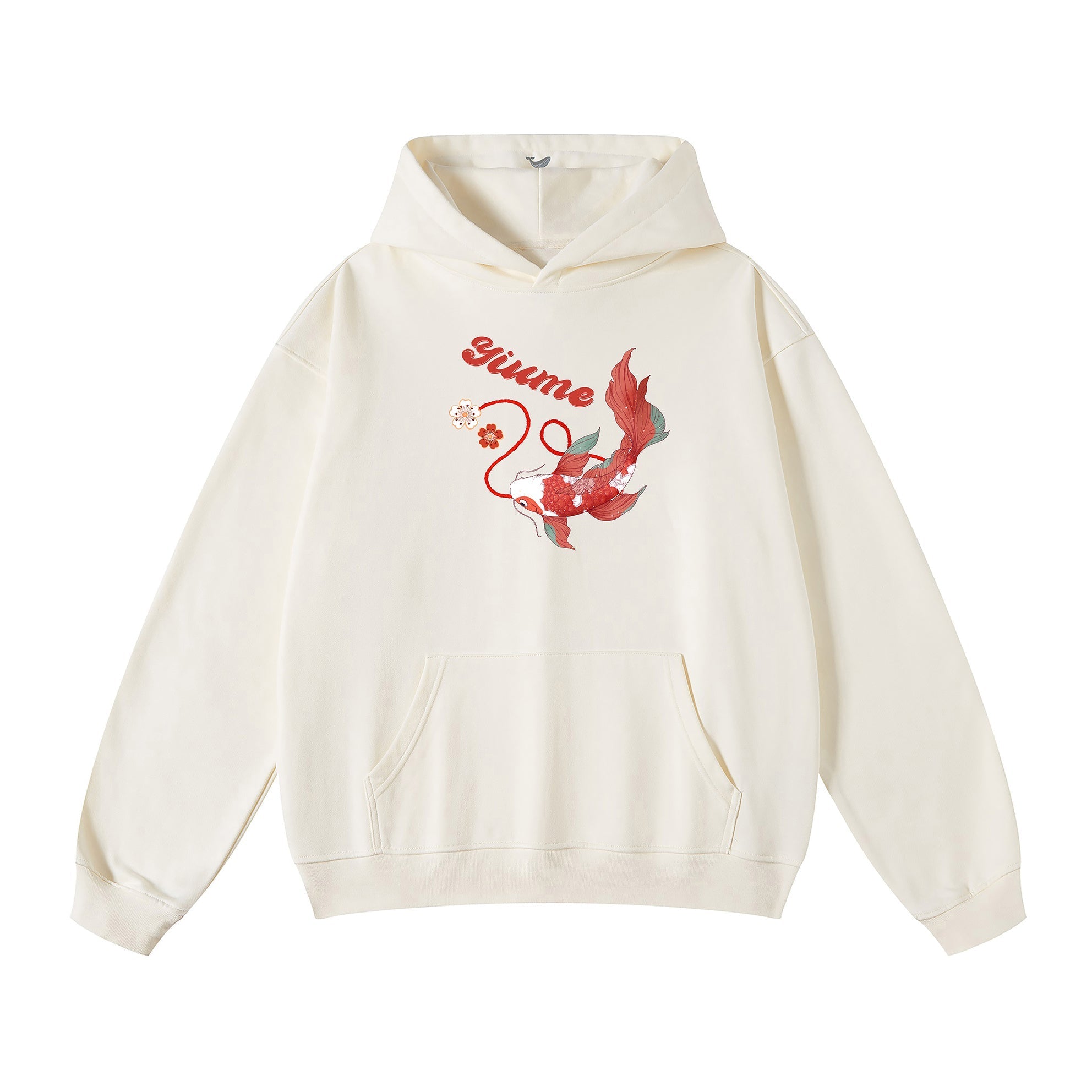 Hawaiian Hoodie For Men Red Carp Print Hoodie By Cigar