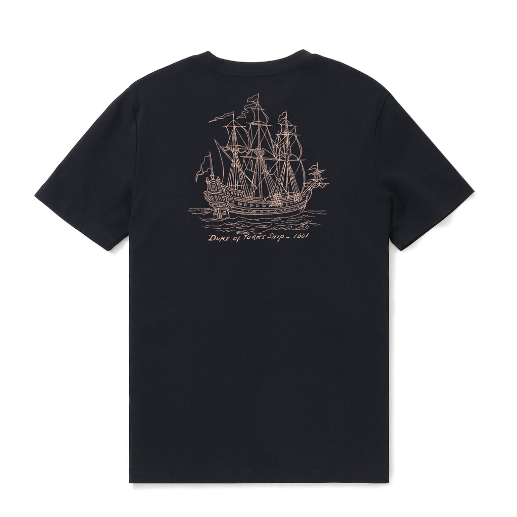 Hawaiian Tee For Men Nostalgic Voyage Tee Crew Neck 100% Cotton By Cigar