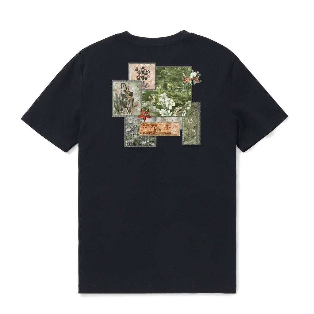 Hawaiian Tee For Men Vintage Garden By Cigar Tee Crew Neck 100% Cotton