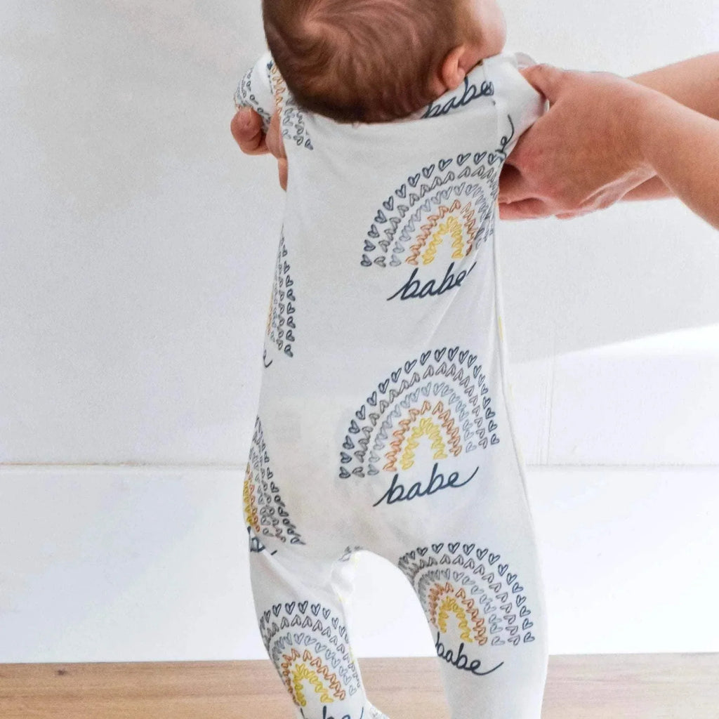 Rainbow Babe Organic Footie