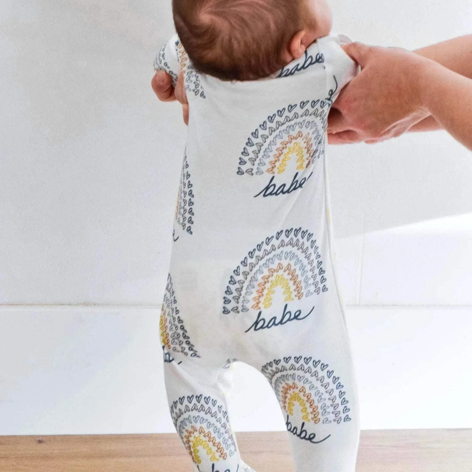 Rainbow Babe Organic Footie