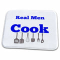 Dish Drying Mat - Real men cook a fathers day quotes