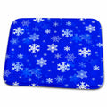 Dish Drying Mat - Light blue winter Christmas snowflakes with a seamless pattern. Designs - Holidays