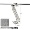 Stainless Steel S Hooks with Sharp Tip Utensil Meat Clothes Hanger Hanging Hooks for Butcher Shop Kitchen Baking Tools
