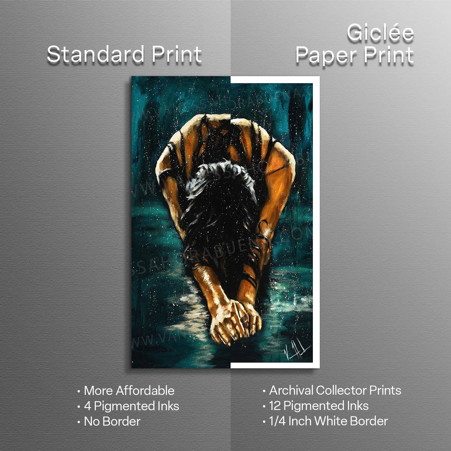The Art of Surrender - Teal Background