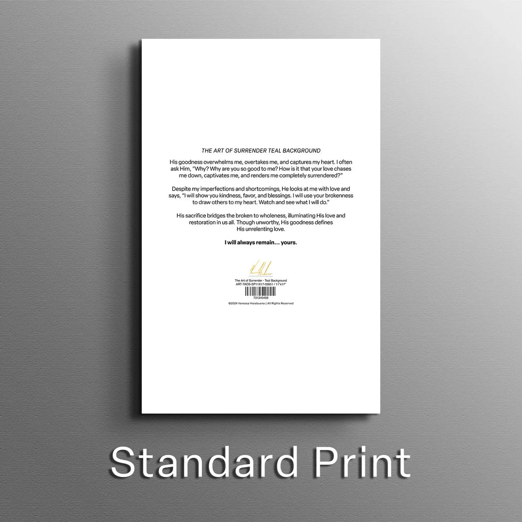 The Art of Surrender - Teal Background