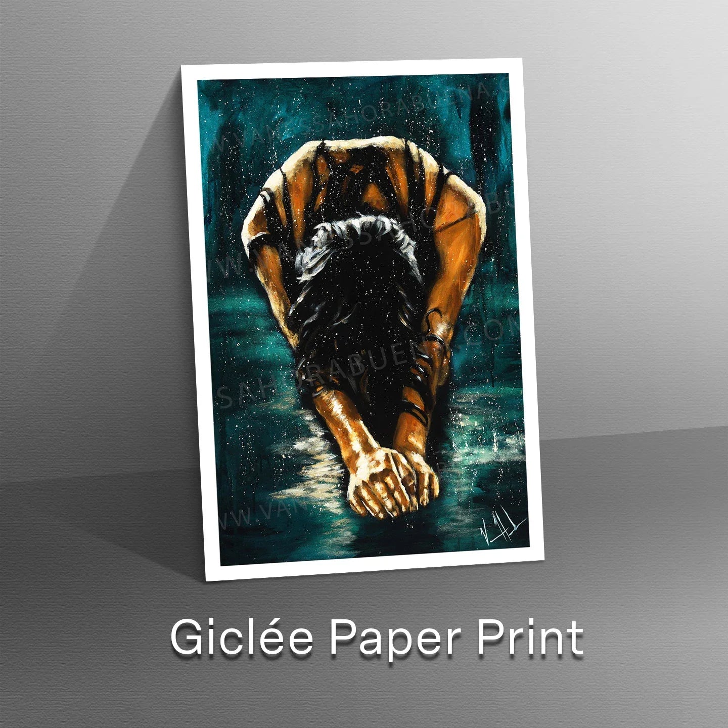 The Art of Surrender - Teal Background