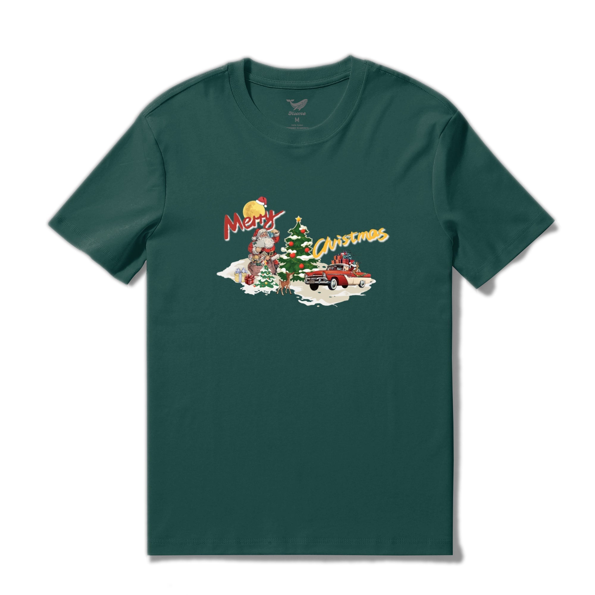 Christmas Hawaiian Tee For Men A Magical Christmas Eve Tee Crew Neck 100% Cotton By Sherry