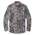 Vintage Men's Hawaiian Shirt Jungle Cotton Button-down Long Sleeve Aloha Shirt By Yakima