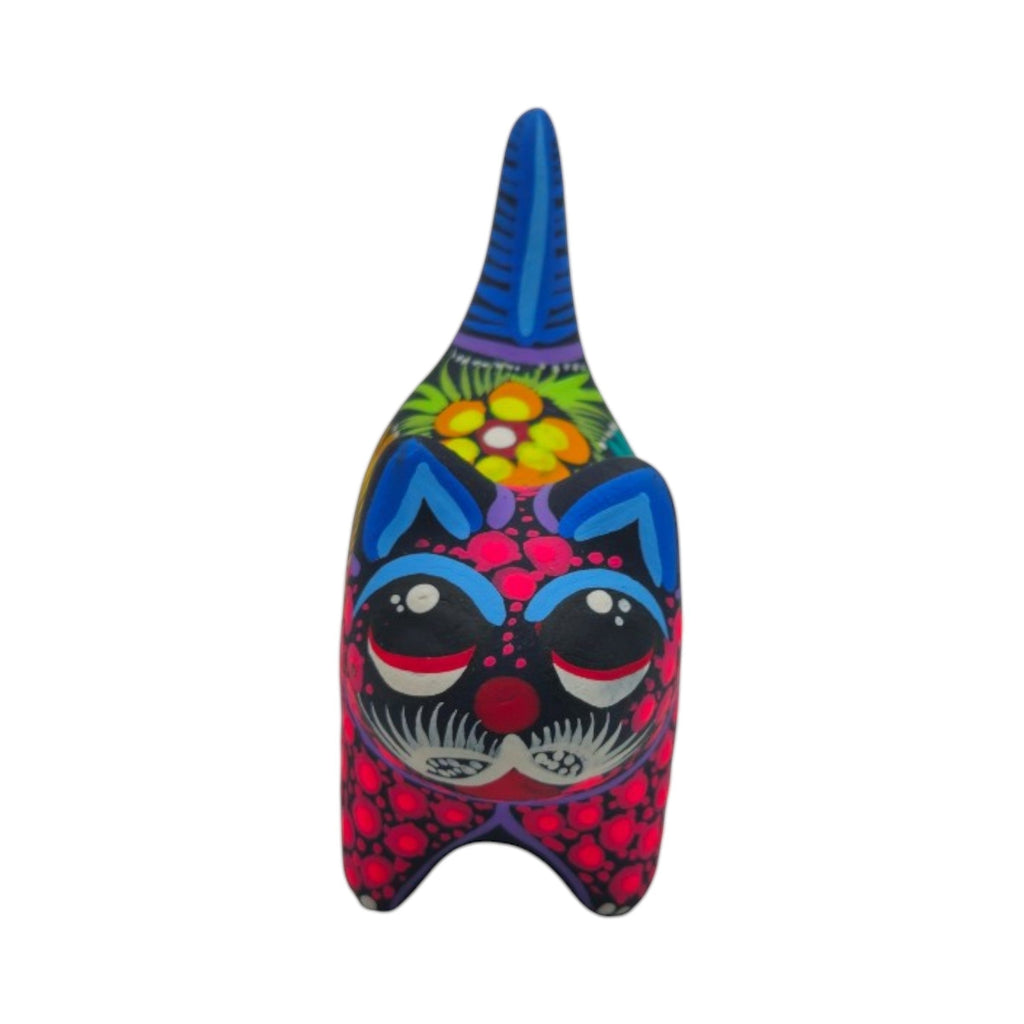 Alebrije Cat Figurine | Hand-Painted Ceramic Artwork