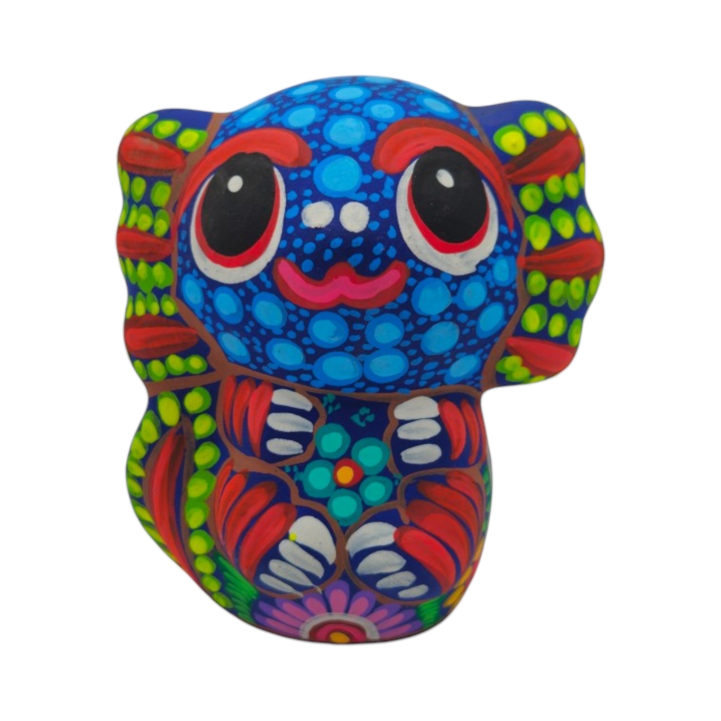 Alebrije Axolotl Figurine | Hand-Painted Mexican Folk Art