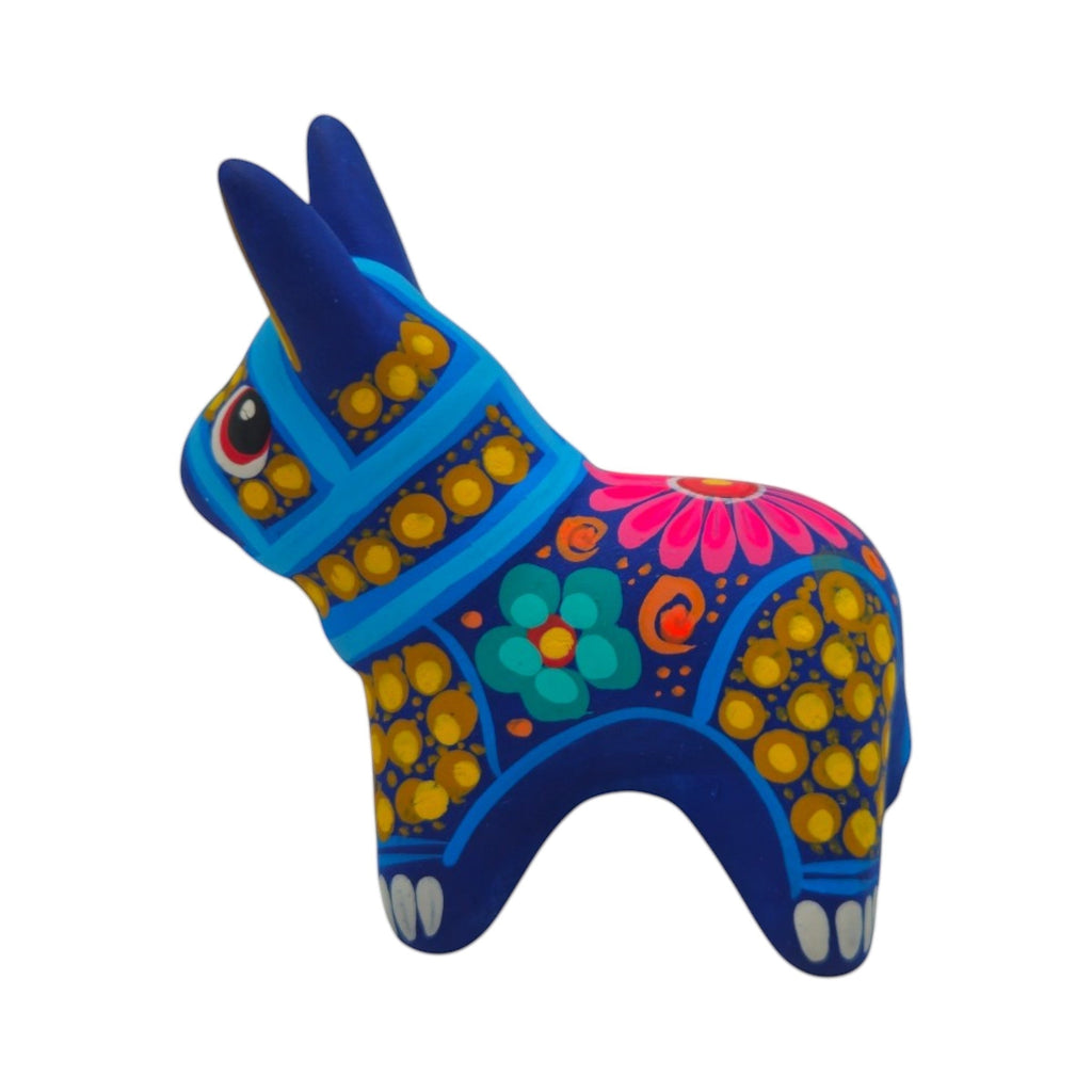 Alebrije Donkey Figurine | Hand-Painted Mexican Folk Art
