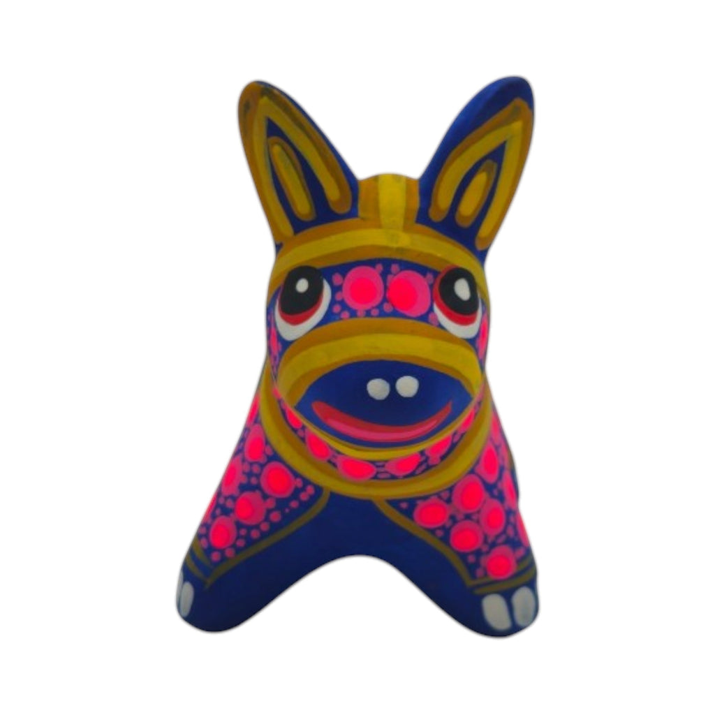 Alebrije Donkey Figurine | Hand-Painted Mexican Folk Art