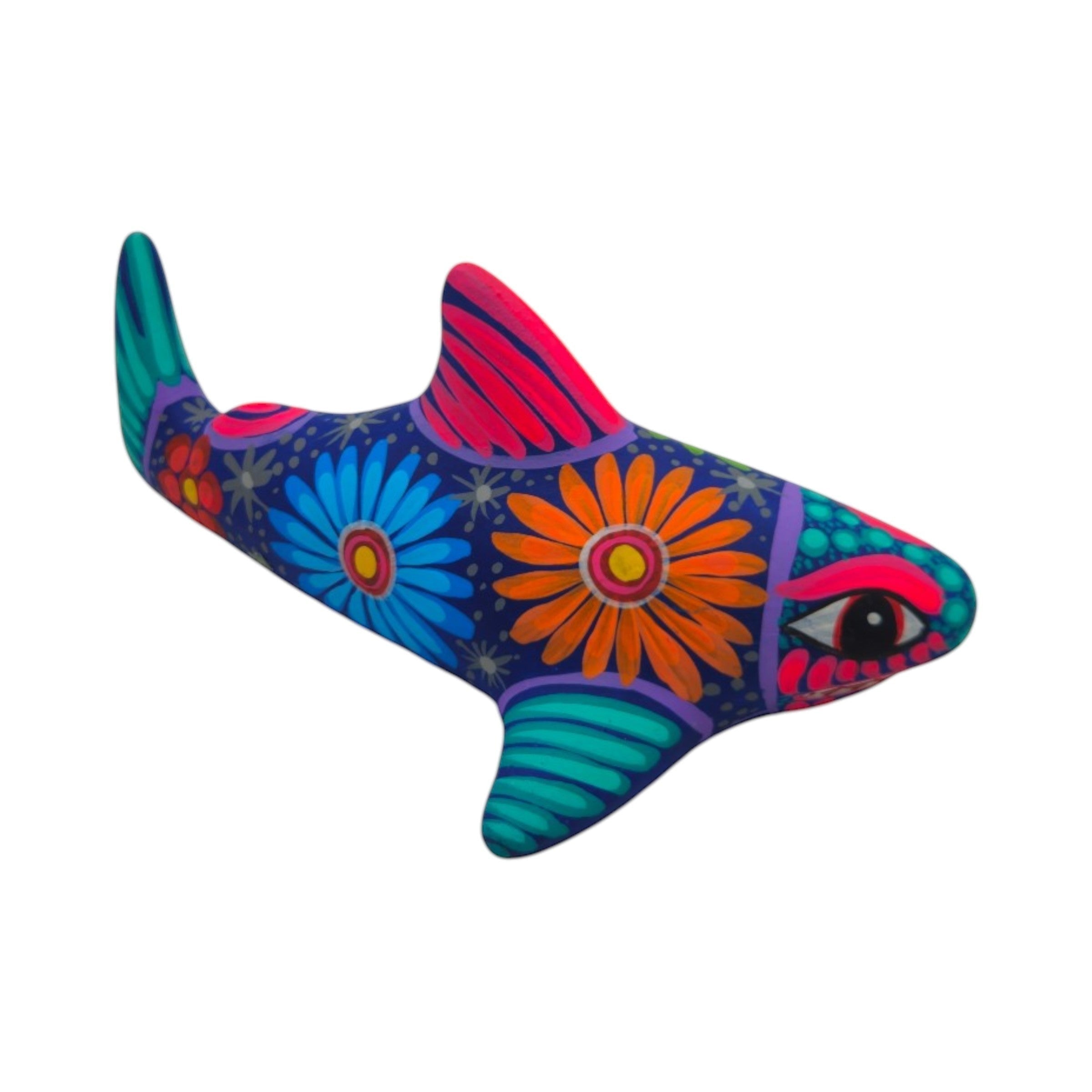 Alebrije Shark Figurine | Vibrant Ocean Decor