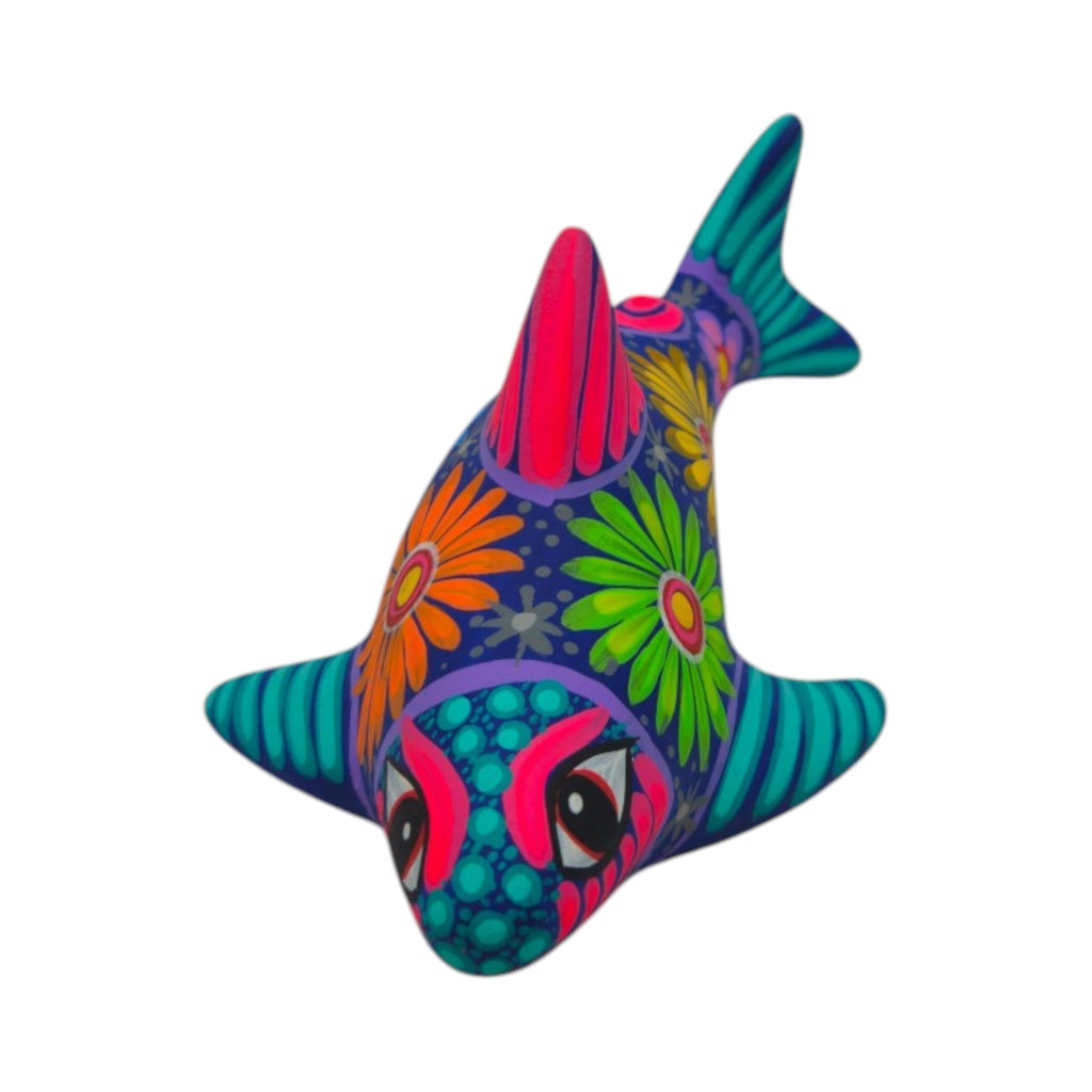 Alebrije Shark Figurine | Vibrant Ocean Decor