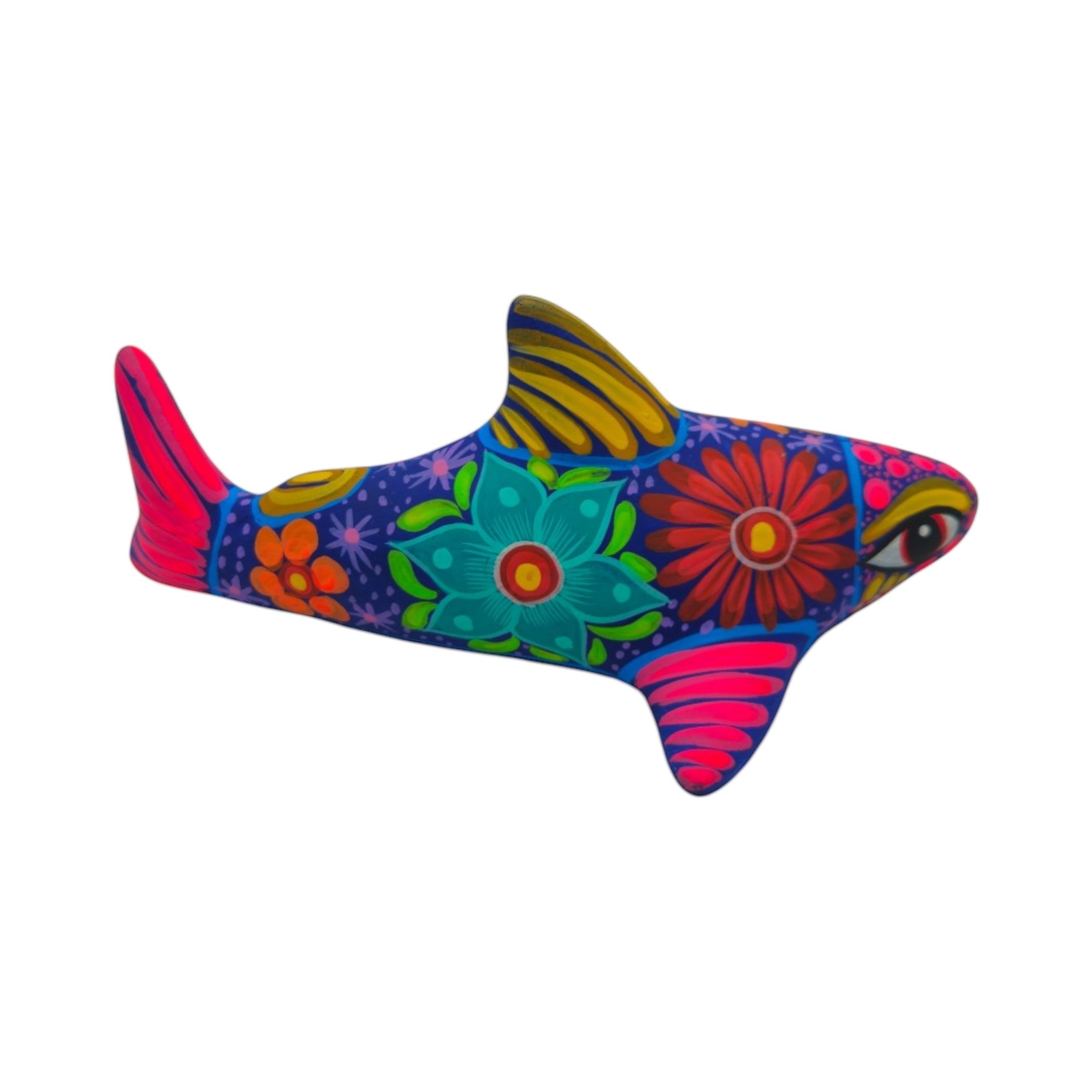 Alebrije Shark Figurine | Vibrant Ocean Decor