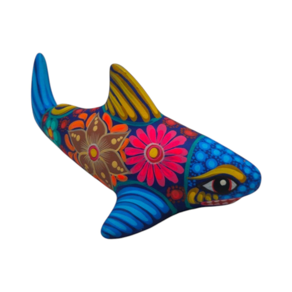 Alebrije Shark Figurine | Vibrant Ocean Decor