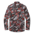 Long Sleeve Hawaiian Shirt For Men The Dragon's Flight Cotton Button-down Aloha Shirt By Sun