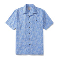 Hawaiian Shirts For Men Traditional Koi Carp Printed 100% Cotton Short Sleeve - Blue By Amy