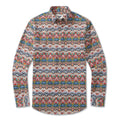 Men's Hawaiian Shirt Tropical Groove Cotton Button-down Long Sleeve Aloha Shirt By Amy