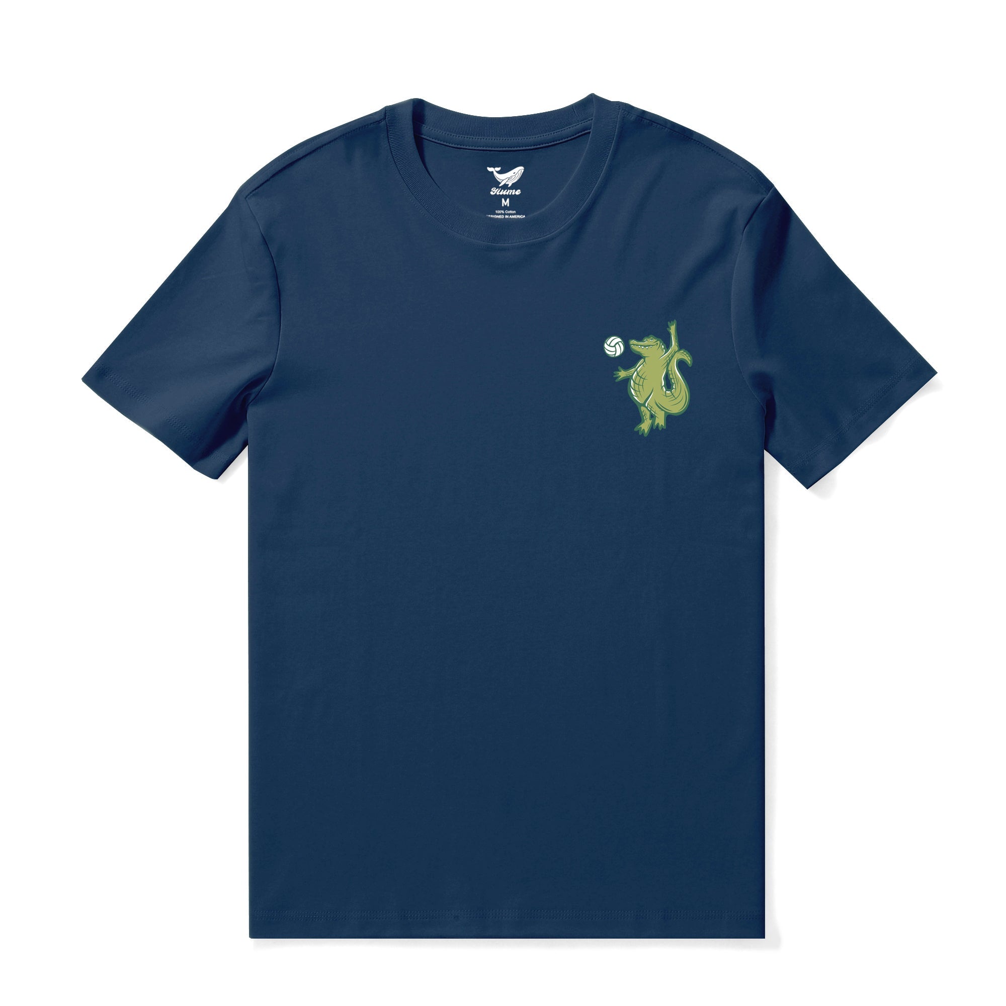 Hawaiian Tee For Men Backyard Beach Party By Loindaflow Tee Crew Neck 100% Cotton - NAVY BLUE By Laihha Organna