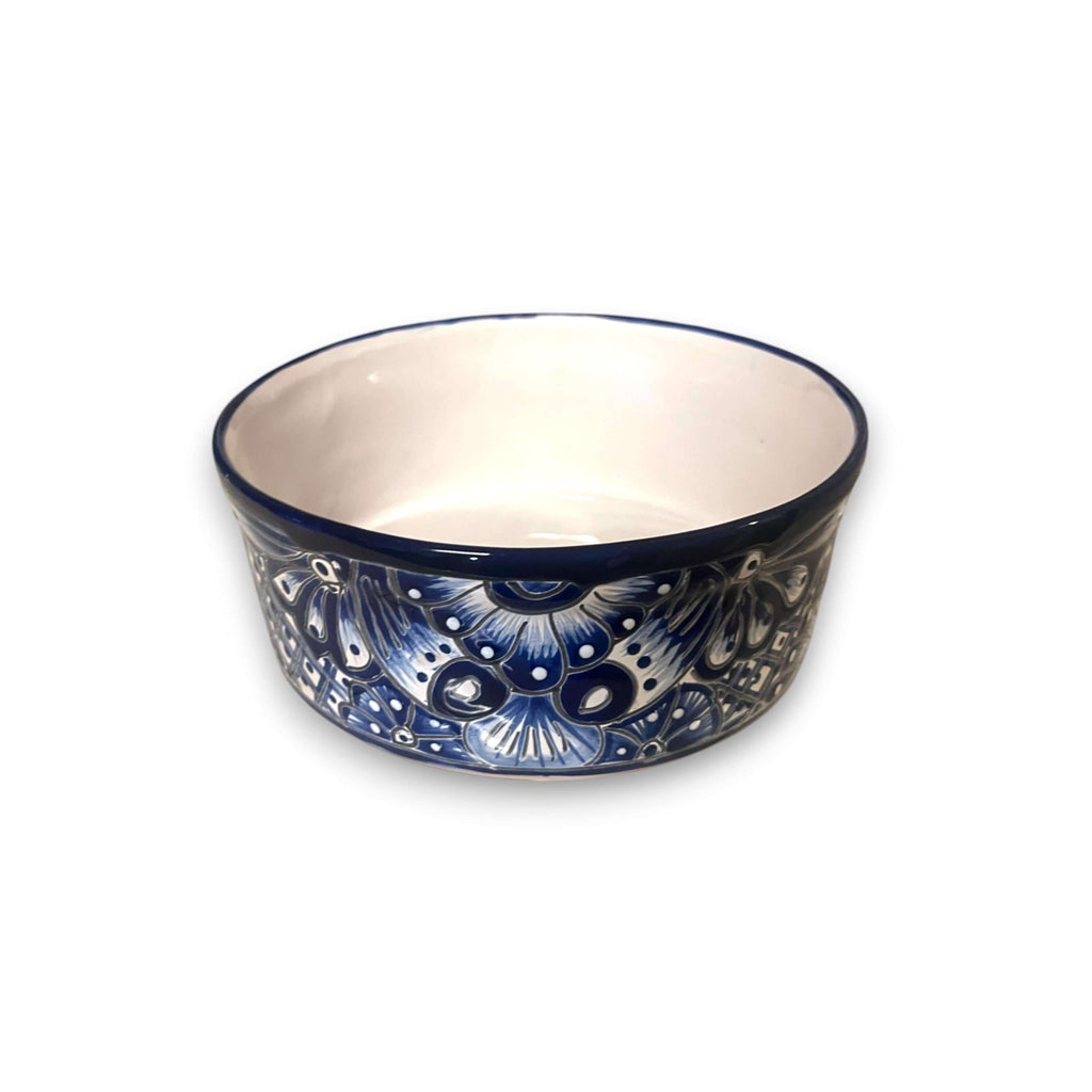 Blue & White Talavera Tortilla Warmer | Handmade Mexican Kitchenware