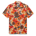 Tiki Hawaiian Shirt For Men Designer Floral Shirt Camp Collar 100% Cotton By Yakima