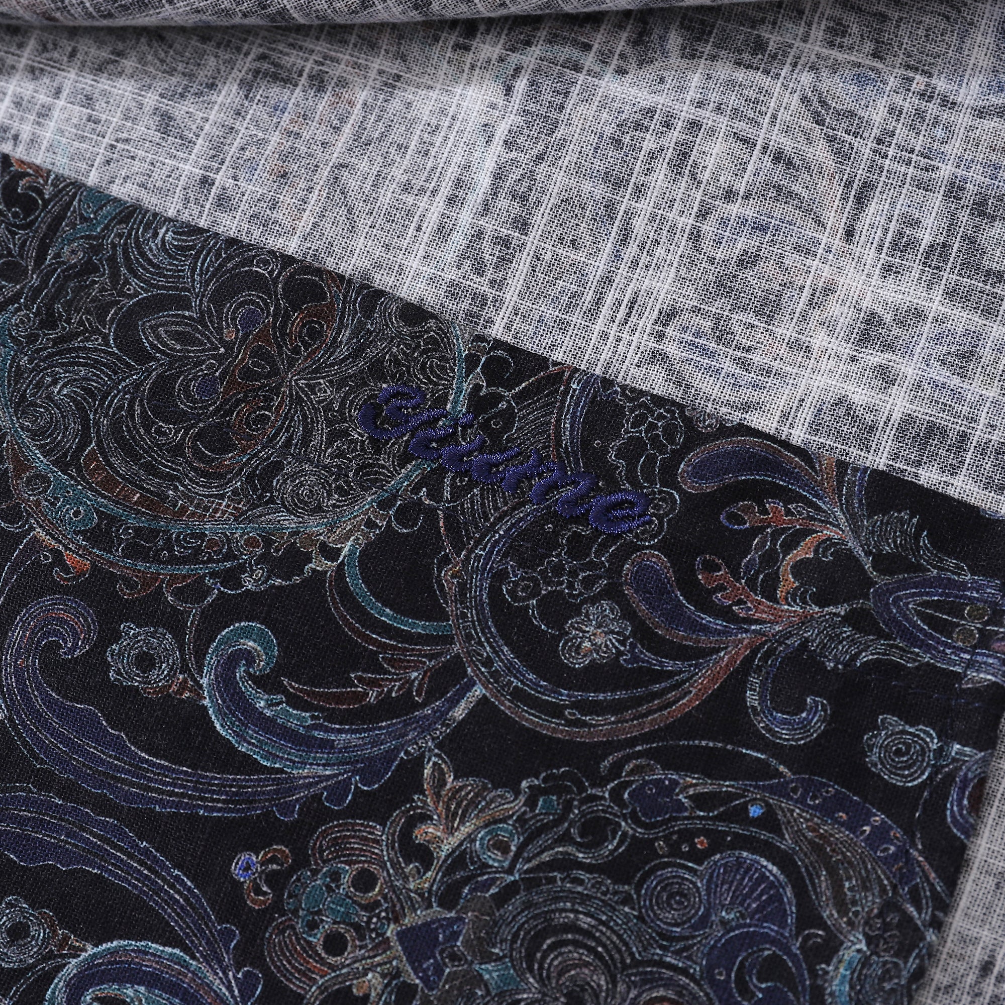 Men's Hawaiian Shirt Symmetrical Aesthetics Cotton Button-down Long Sleeve Aloha Shirt By Cigar