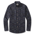 Men's Hawaiian Shirt Symmetrical Aesthetics Cotton Button-down Long Sleeve Aloha Shirt By Cigar