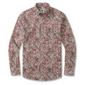 Men's Hawaiian Shirt Geometry of Tradition Cotton Button-down Long Sleeve Aloha Shirt By Cigar