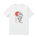 Hawaiian Tee For Men Dragon Dance Tee Crew Neck 100% Cotton - WHITE By Shawn